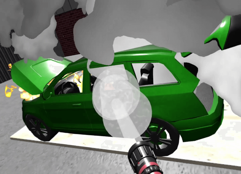 Car fire simulation